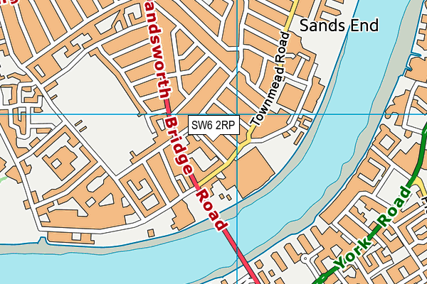 SW6 2RP map - OS VectorMap District (Ordnance Survey)