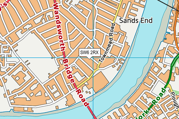 SW6 2RX map - OS VectorMap District (Ordnance Survey)