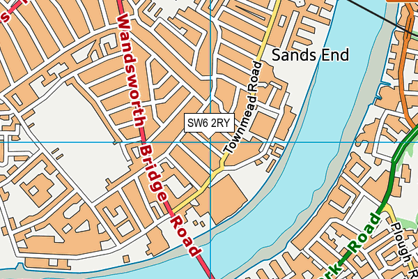 SW6 2RY map - OS VectorMap District (Ordnance Survey)