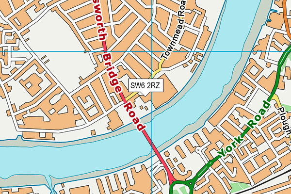 SW6 2RZ map - OS VectorMap District (Ordnance Survey)