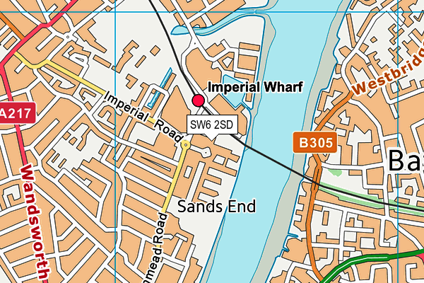 SW6 2SD map - OS VectorMap District (Ordnance Survey)