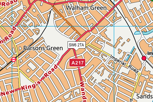 SW6 2TA map - OS VectorMap District (Ordnance Survey)