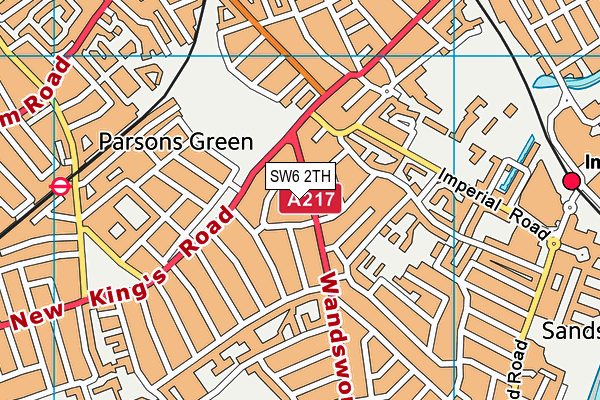 SW6 2TH map - OS VectorMap District (Ordnance Survey)