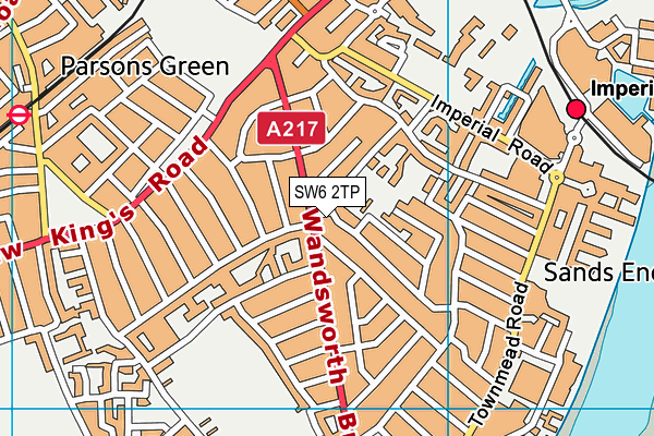 SW6 2TP map - OS VectorMap District (Ordnance Survey)