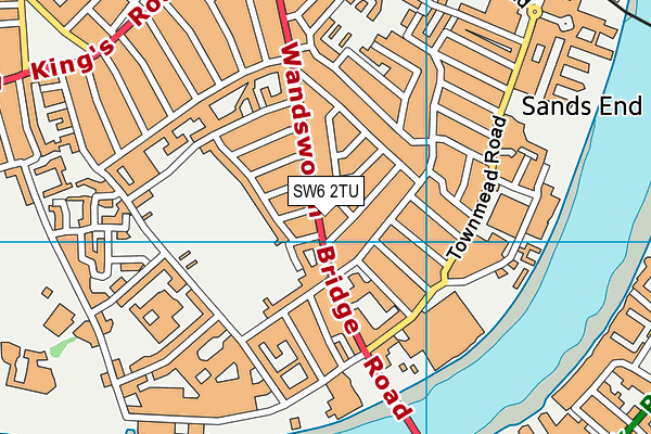 SW6 2TU map - OS VectorMap District (Ordnance Survey)