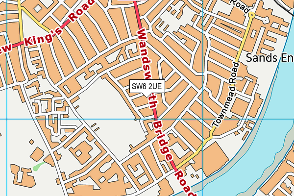 SW6 2UE map - OS VectorMap District (Ordnance Survey)