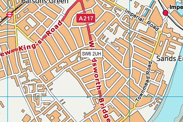 SW6 2UH map - OS VectorMap District (Ordnance Survey)