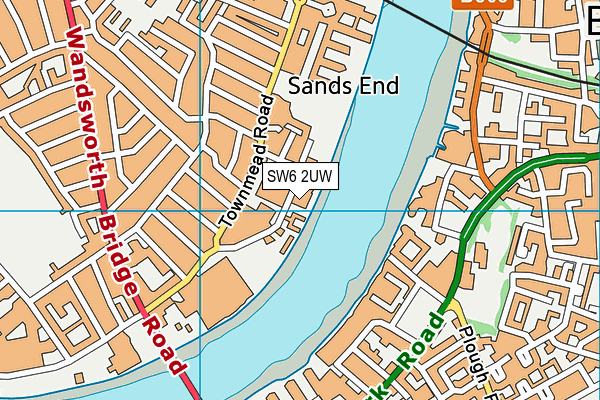 SW6 2UW map - OS VectorMap District (Ordnance Survey)