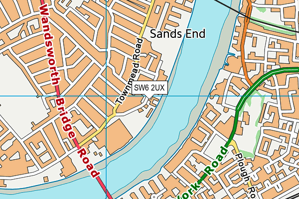 SW6 2UX map - OS VectorMap District (Ordnance Survey)