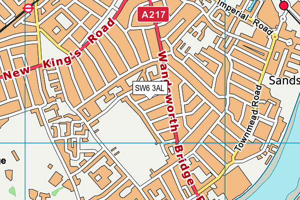 SW6 3AL map - OS VectorMap District (Ordnance Survey)