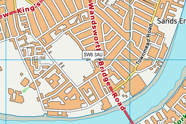 SW6 3AU map - OS VectorMap District (Ordnance Survey)