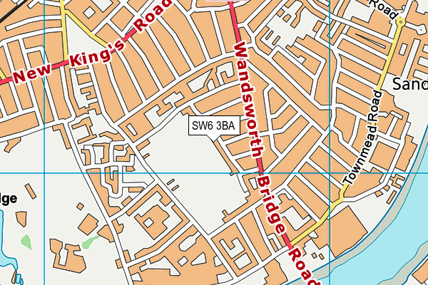 SW6 3BA map - OS VectorMap District (Ordnance Survey)