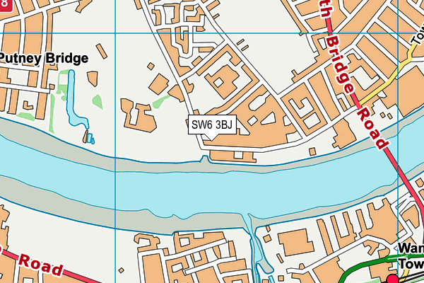 SW6 3BJ map - OS VectorMap District (Ordnance Survey)