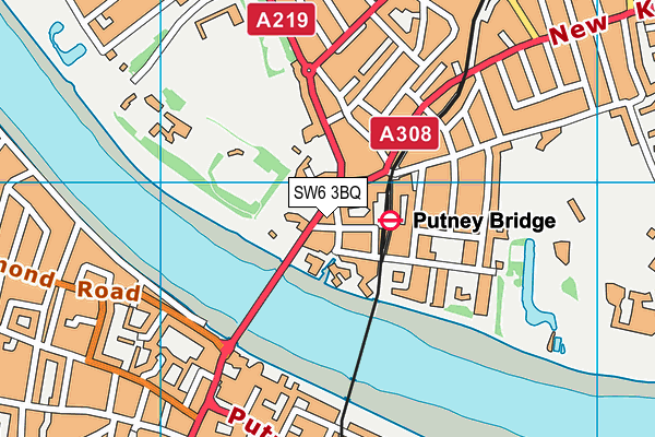 SW6 3BQ map - OS VectorMap District (Ordnance Survey)