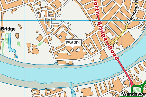 SW6 3DJ map - OS VectorMap District (Ordnance Survey)
