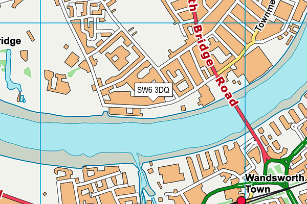 SW6 3DQ map - OS VectorMap District (Ordnance Survey)