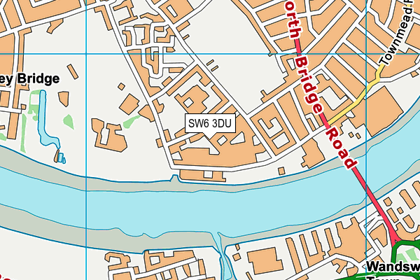 SW6 3DU map - OS VectorMap District (Ordnance Survey)