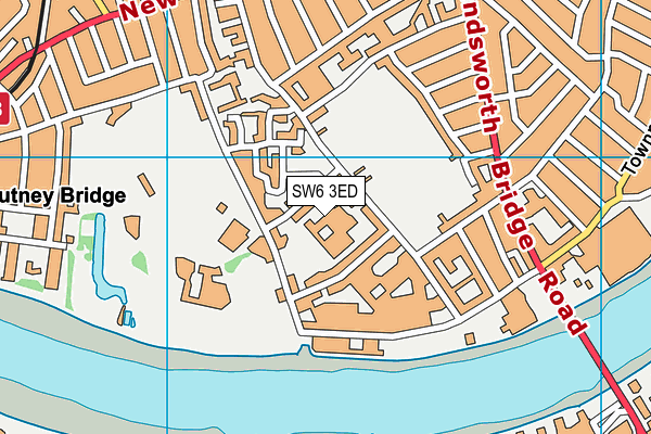 The Hurlingham Academy map (SW6 3ED) - OS VectorMap District (Ordnance Survey)