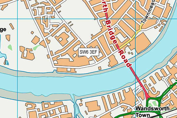 Anytime Fitness (London Fulham) map (SW6 3EF) - OS VectorMap District (Ordnance Survey)