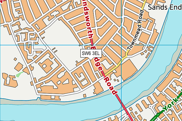 SW6 3EL map - OS VectorMap District (Ordnance Survey)