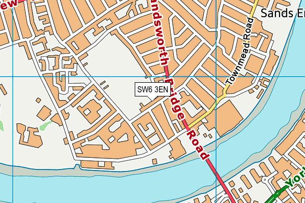 SW6 3EN map - OS VectorMap District (Ordnance Survey)