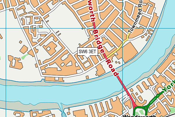 SW6 3ET map - OS VectorMap District (Ordnance Survey)