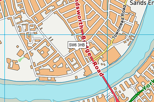 SW6 3HB map - OS VectorMap District (Ordnance Survey)