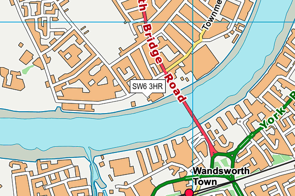 SW6 3HR map - OS VectorMap District (Ordnance Survey)