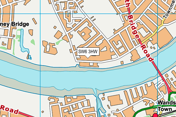 SW6 3HW map - OS VectorMap District (Ordnance Survey)