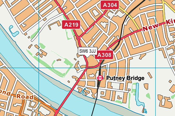 SW6 3JJ map - OS VectorMap District (Ordnance Survey)