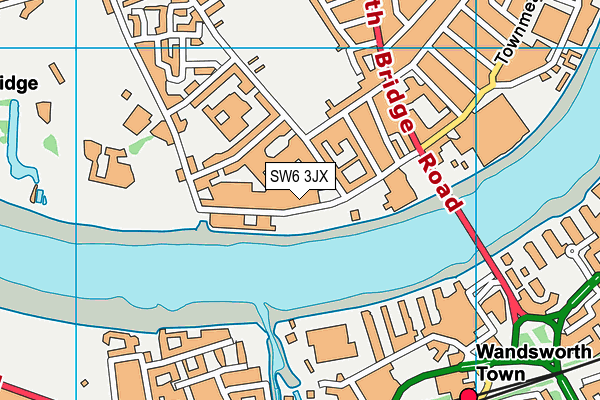 SW6 3JX map - OS VectorMap District (Ordnance Survey)