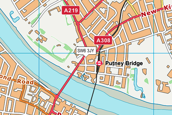 SW6 3JY map - OS VectorMap District (Ordnance Survey)