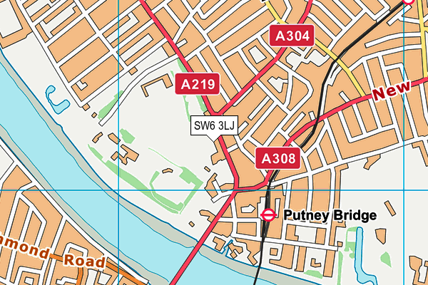 SW6 3LJ map - OS VectorMap District (Ordnance Survey)