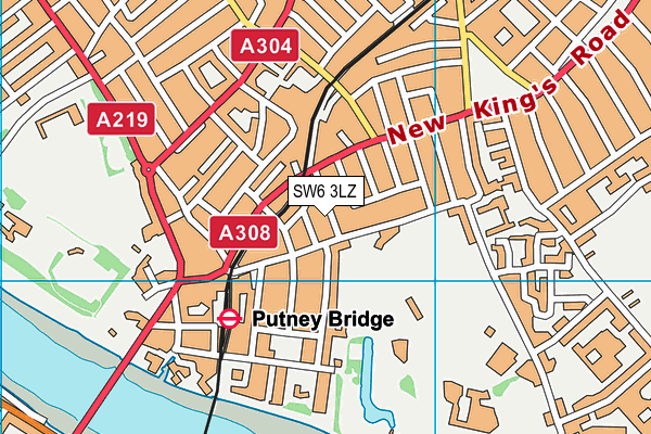 SW6 3LZ map - OS VectorMap District (Ordnance Survey)