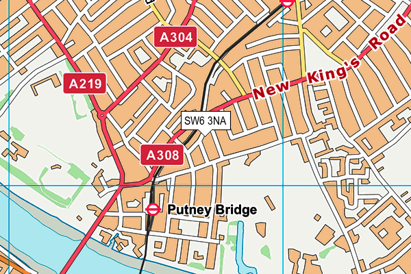 SW6 3NA map - OS VectorMap District (Ordnance Survey)