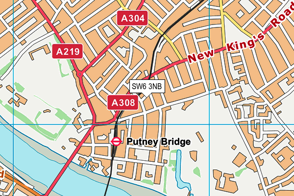 SW6 3NB map - OS VectorMap District (Ordnance Survey)