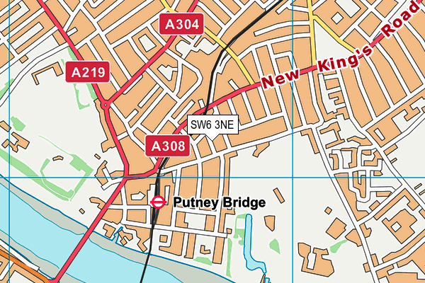 SW6 3NE map - OS VectorMap District (Ordnance Survey)