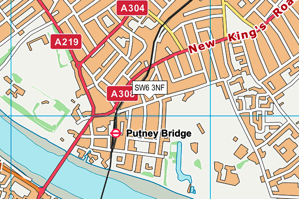 SW6 3NF map - OS VectorMap District (Ordnance Survey)