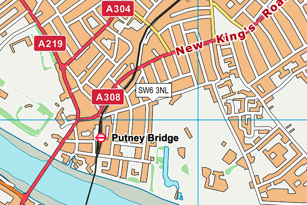 SW6 3NL map - OS VectorMap District (Ordnance Survey)