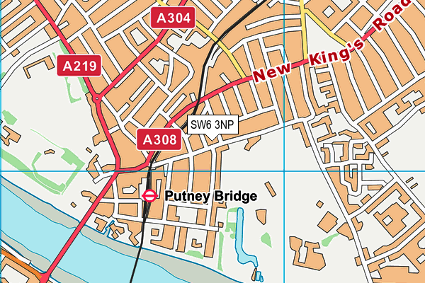 SW6 3NP map - OS VectorMap District (Ordnance Survey)