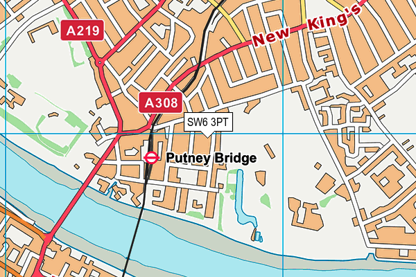 SW6 3PT map - OS VectorMap District (Ordnance Survey)