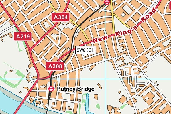 SW6 3QH map - OS VectorMap District (Ordnance Survey)