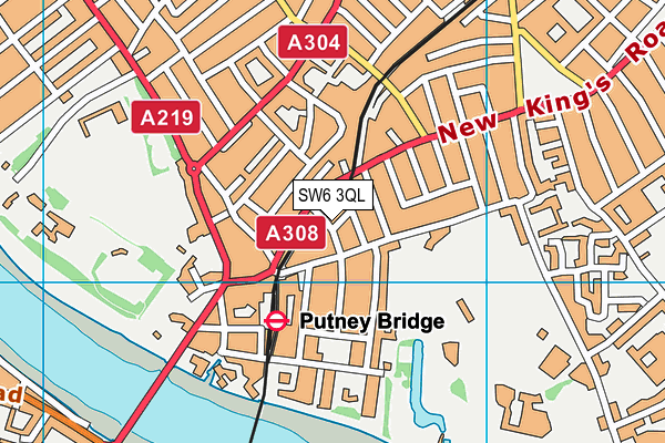 SW6 3QL map - OS VectorMap District (Ordnance Survey)