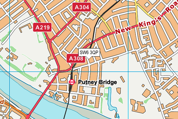 SW6 3QP map - OS VectorMap District (Ordnance Survey)