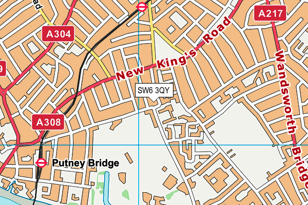 SW6 3QY map - OS VectorMap District (Ordnance Survey)