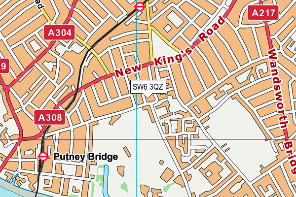 SW6 3QZ map - OS VectorMap District (Ordnance Survey)