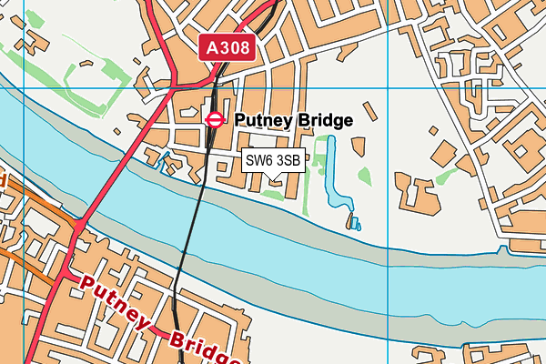 SW6 3SB map - OS VectorMap District (Ordnance Survey)