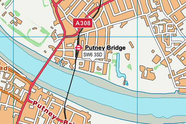 SW6 3SD map - OS VectorMap District (Ordnance Survey)