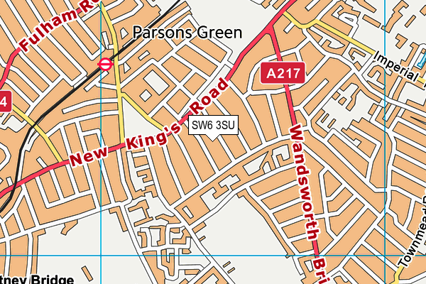 SW6 3SU map - OS VectorMap District (Ordnance Survey)