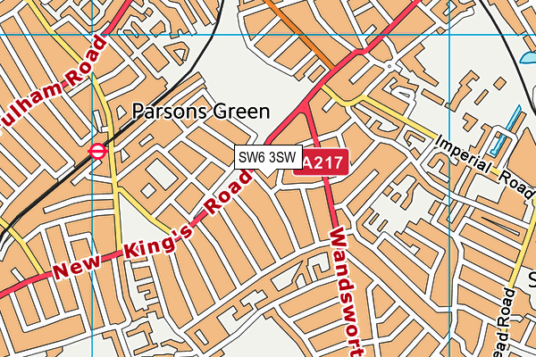 SW6 3SW map - OS VectorMap District (Ordnance Survey)